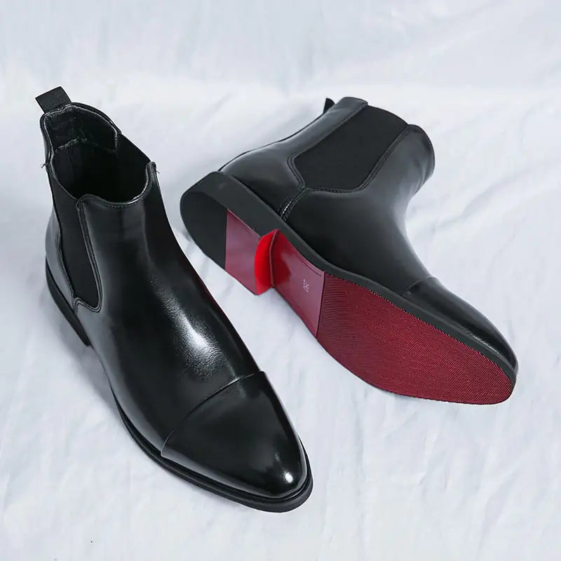 Red Bottom Chelsea Boots For Men